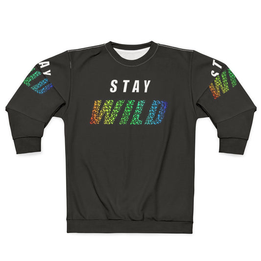 Exclusive Stay Wild Ben Azelart Colorful Leopard Sweatshirt