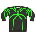 Stealth Spider Green Sweatshirt - Superhero Inspired Apparel