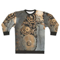 Steampunk Gears Sweatshirt featuring rusty metal cogs and sprockets