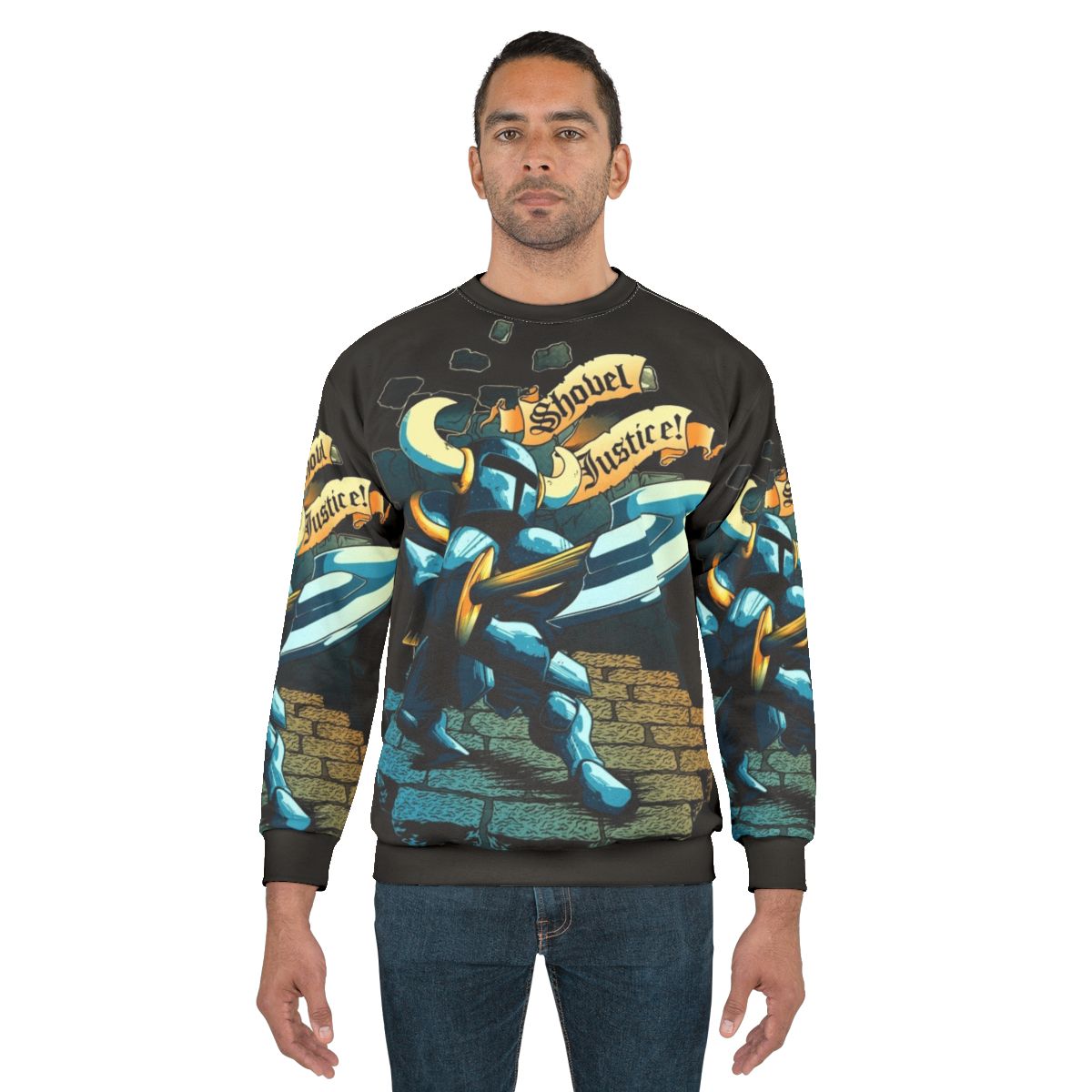 Steel Thy Shovel Medieval Knight Retro Gaming Sweatshirt