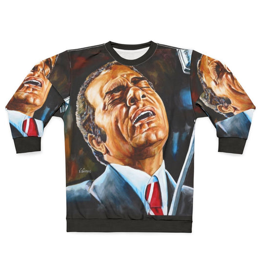Stelios Kazantzidis Greek Music Portrait Painting Sweatshirt