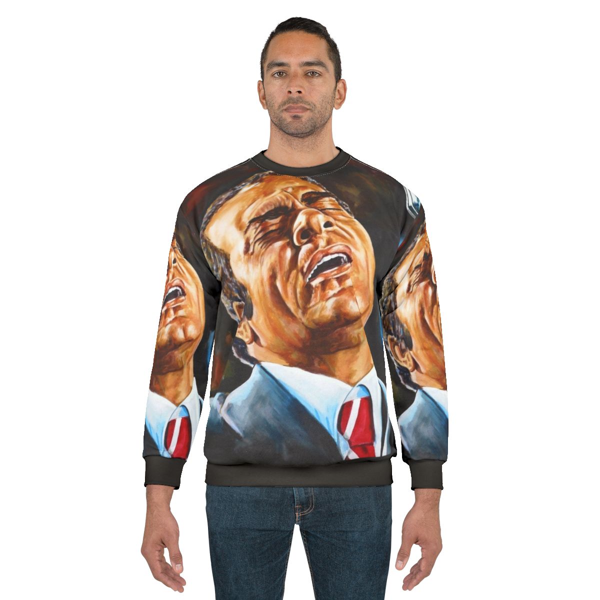 Stelios Kazantzidis Greek Music Portrait Painting Sweatshirt