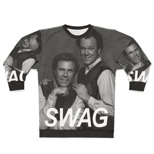 Step Brothers movie themed sweatshirt with a graphic portrait of Will Ferrell and John C. Reilly
