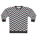 Stereoscopic chevron zig zag graphic print sweatshirt