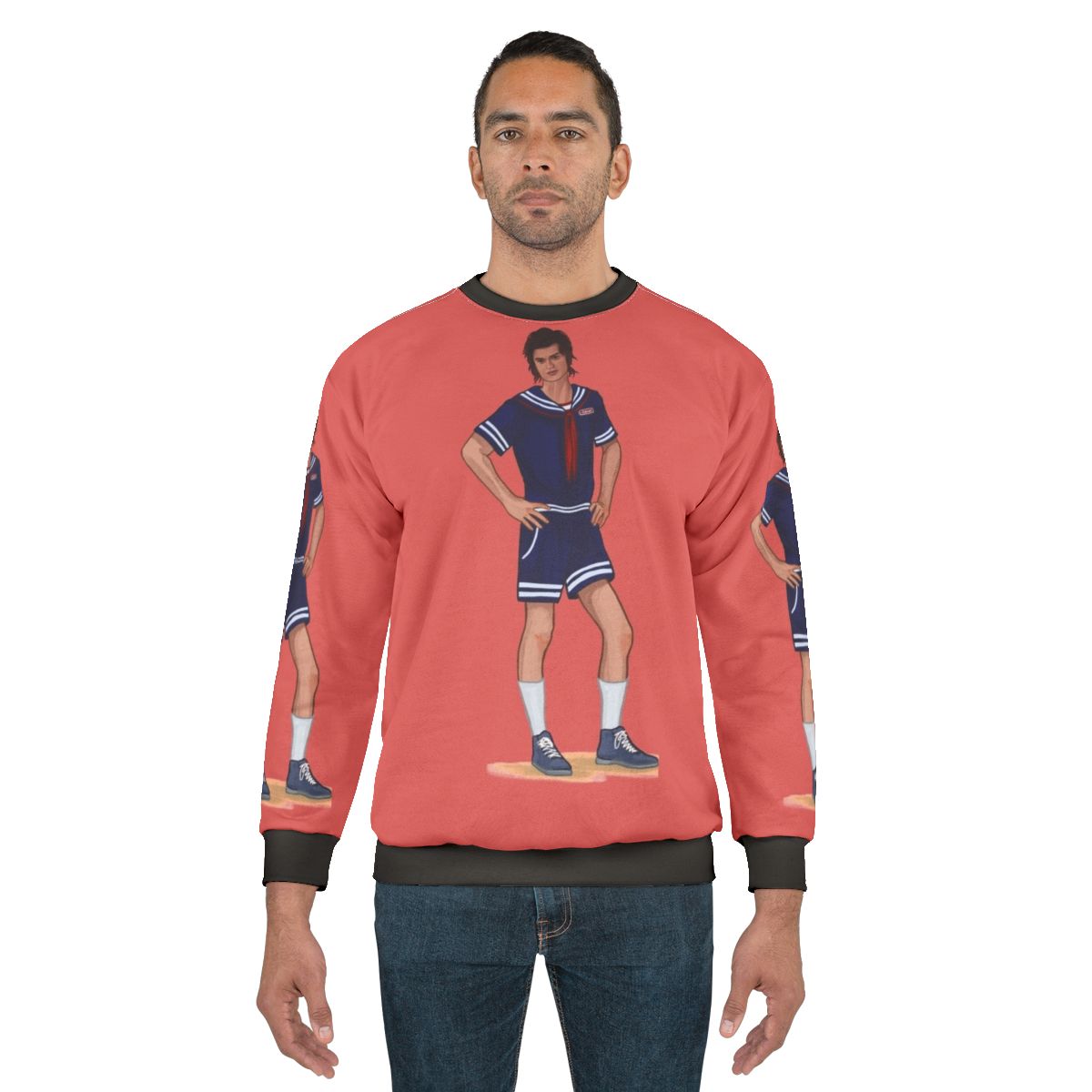 Steve Sweatshirt with Stranger Things graphics