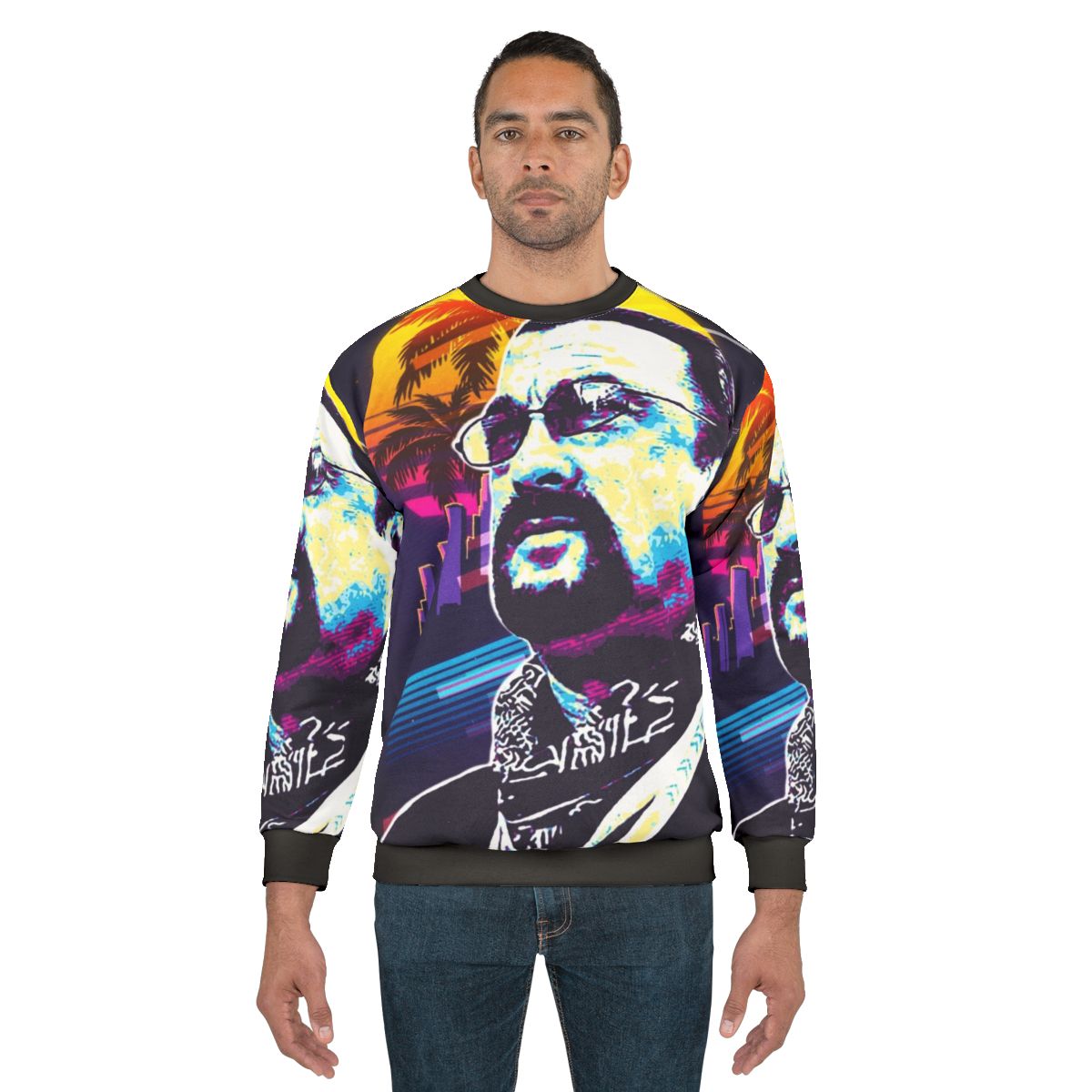 Steven Seagal action movie themed sweatshirt