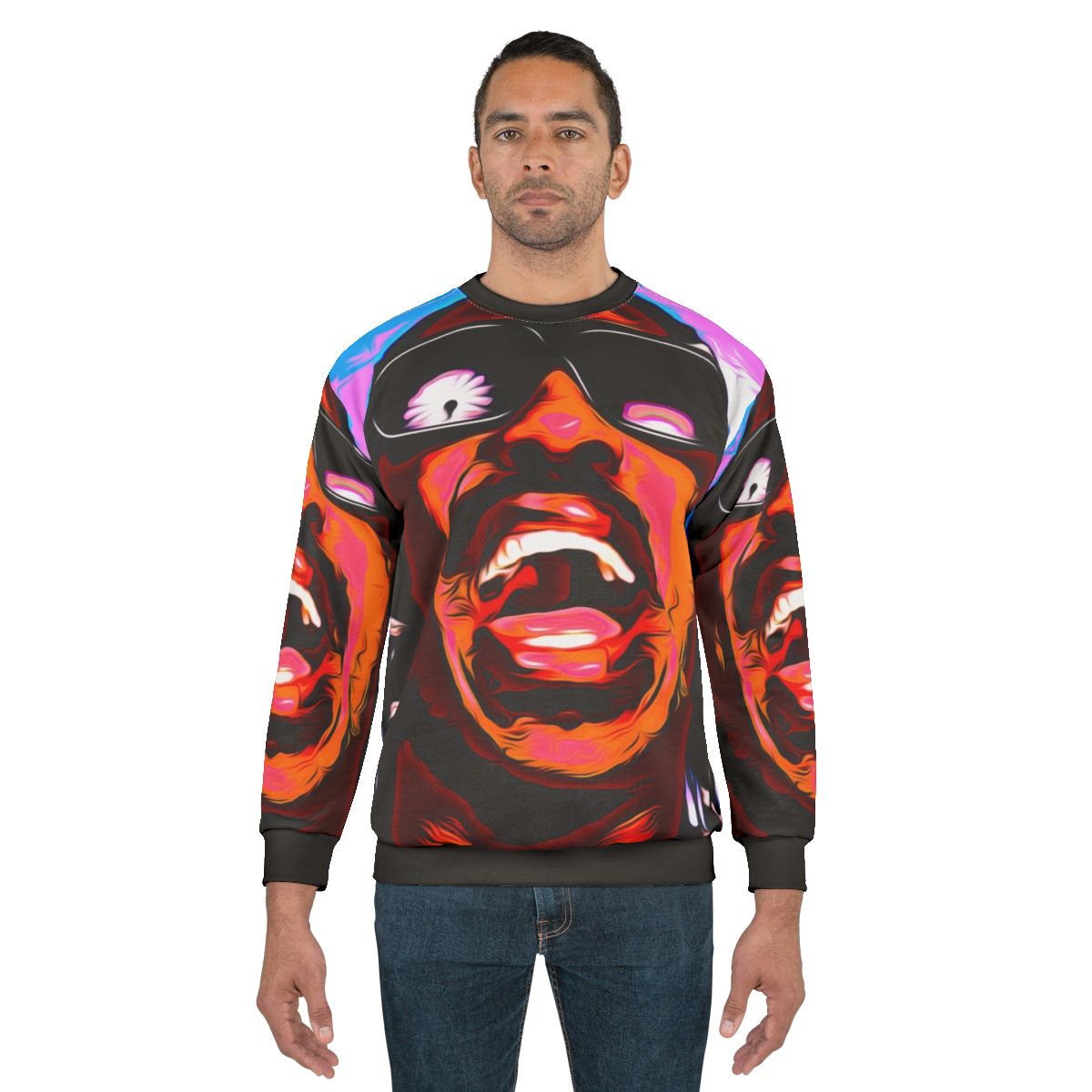 Stevie Wonder pop art portrait sweatshirt