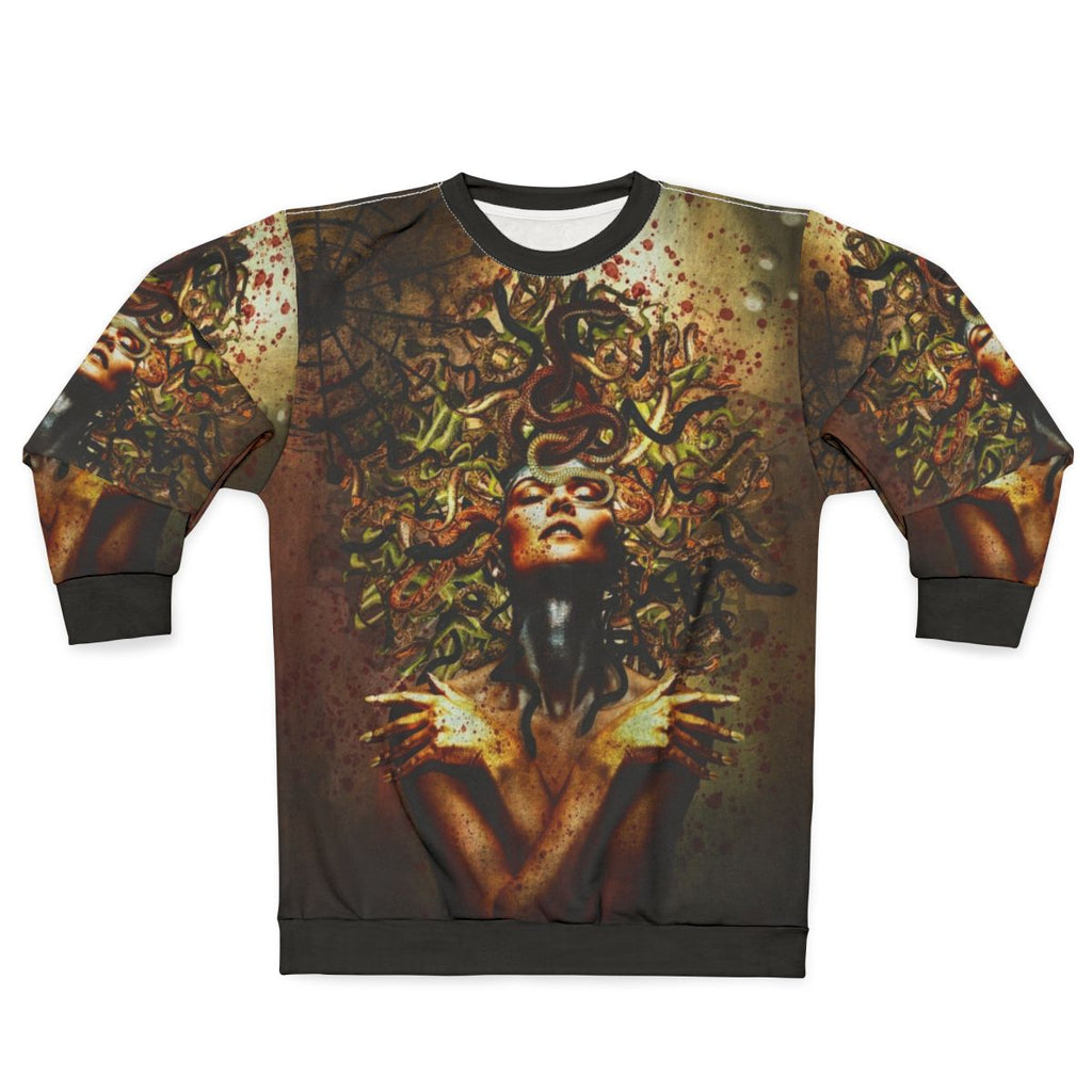 Stheno medusa surrealist snakes sweatshirt