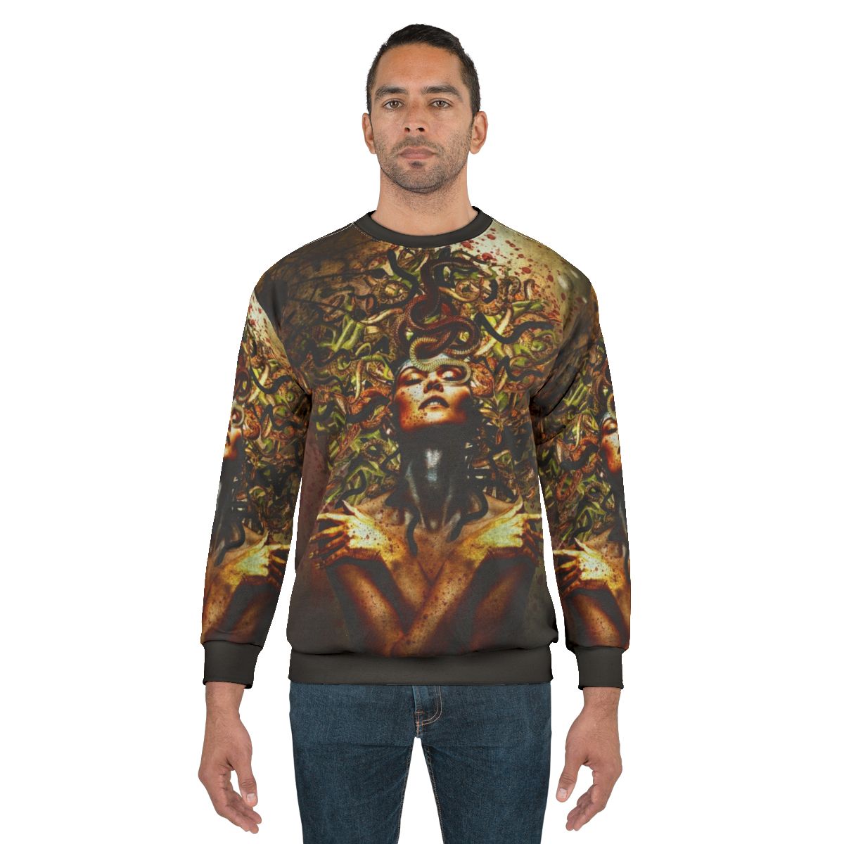 Stheno medusa surrealist snakes sweatshirt
