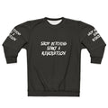 "Stop Bitching, Start a Revolution" sweatshirt, featuring political statement and activist design.