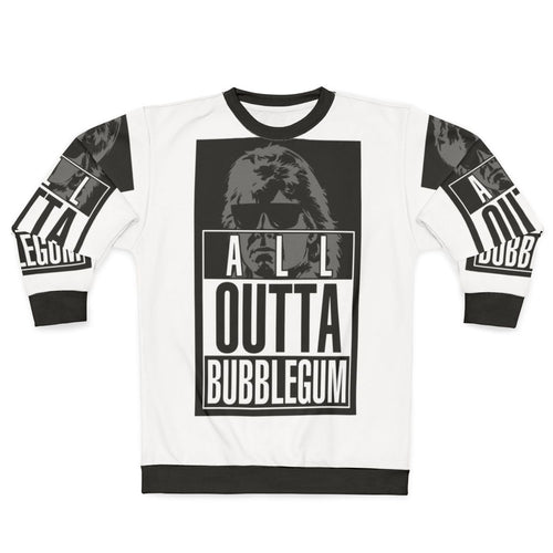 "Straight All Outta Bubblegum" Sci-Fi Sweatshirt with Focus Keywords