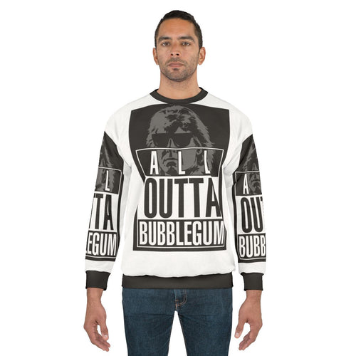 "Straight All Outta Bubblegum" Sci-Fi Sweatshirt with Focus Keywords