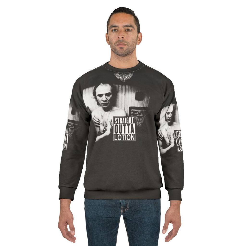 Straight Outta Lotion Sweatshirt with Funny Slogan