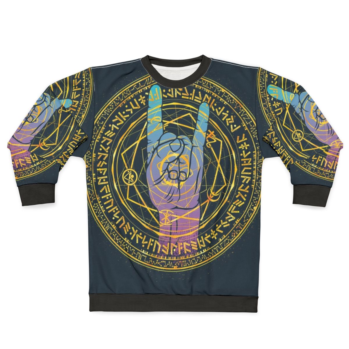 Strange Spell Sweatshirt with Geometric Abstract Design