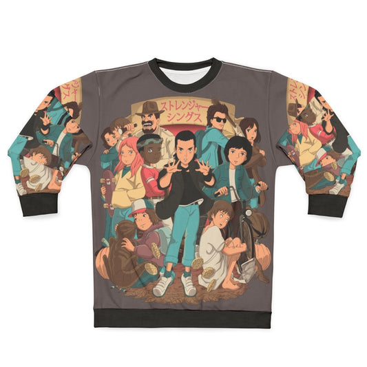 Stranger Things Anime 2 Sweatshirt featuring characters from the popular Netflix series