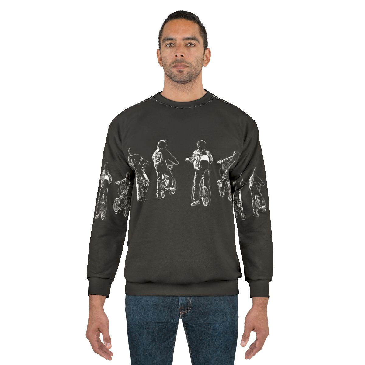 Stranger Things Bikes Sweatshirt featuring 80s style graphics