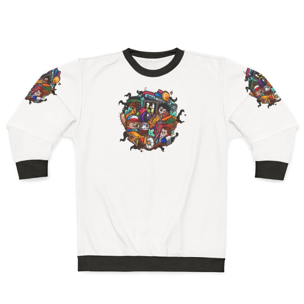 Stranger Things doodle graphic sweatshirt