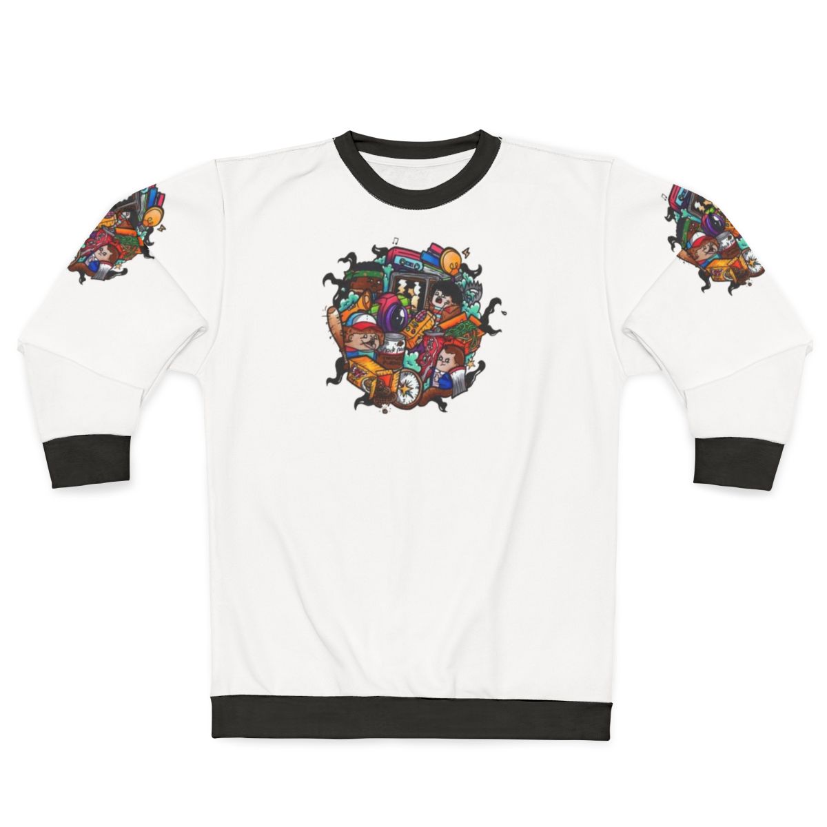 Stranger Things doodle graphic sweatshirt