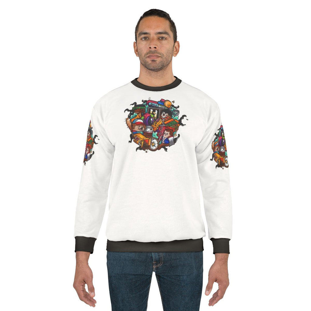 Stranger Things doodle graphic sweatshirt