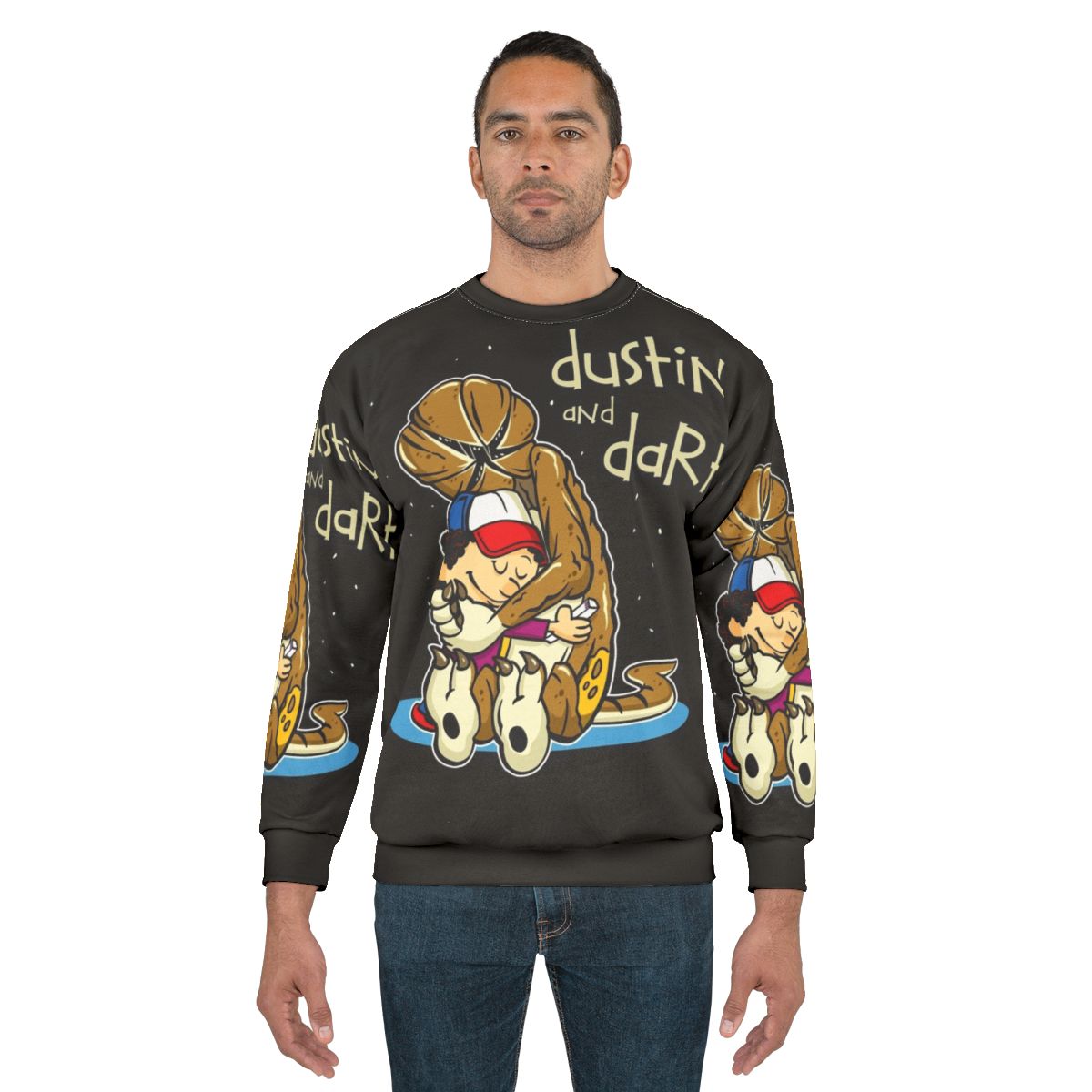 Stranger Things Dustin and Dart Pullover Sweatshirt