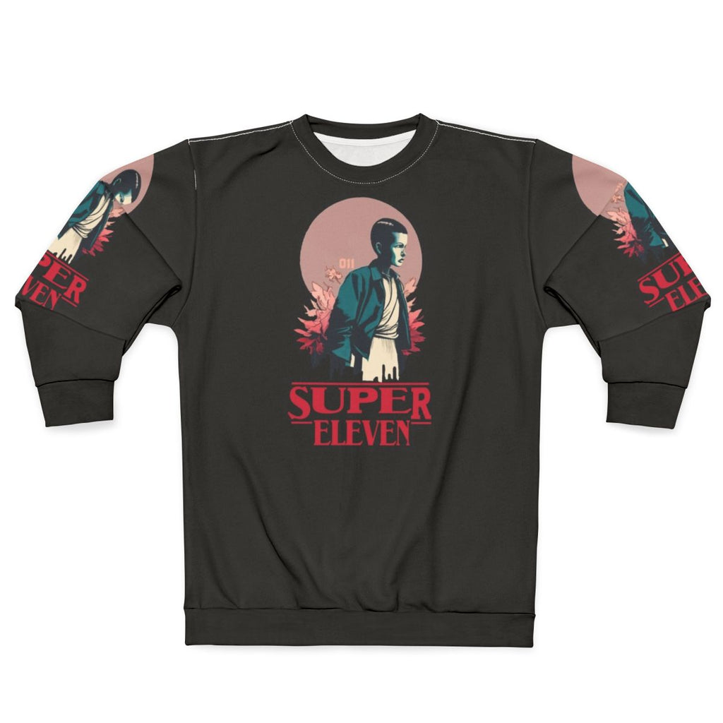Stranger Things Eleven Black Background Sweatshirt
