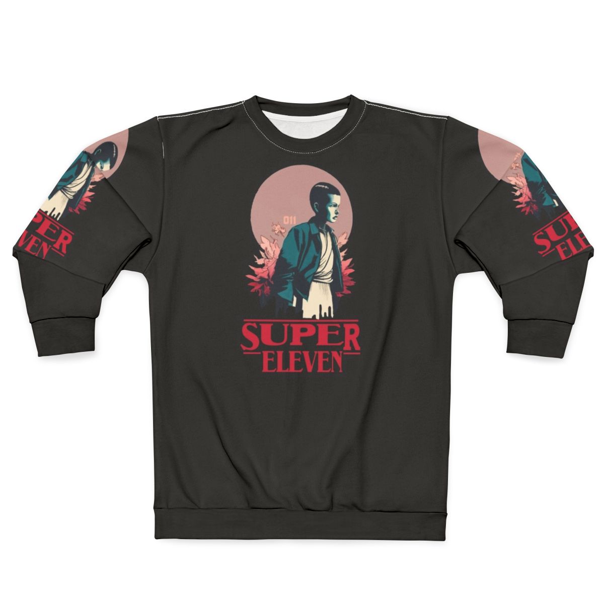Stranger Things Eleven Black Background Sweatshirt