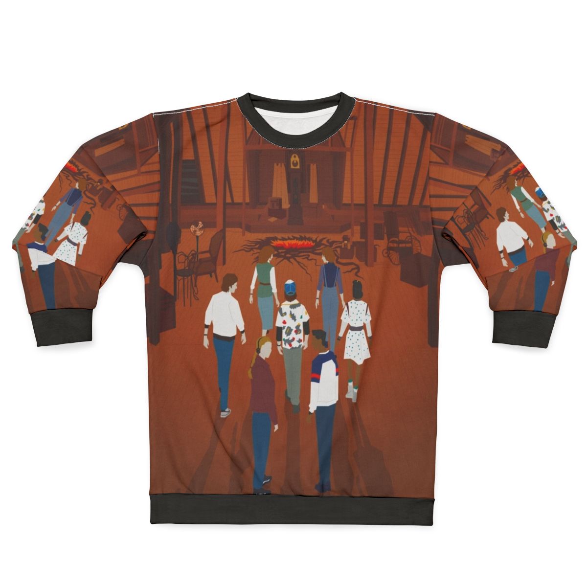 Stranger Things fan art sweatshirt with Eleven character design