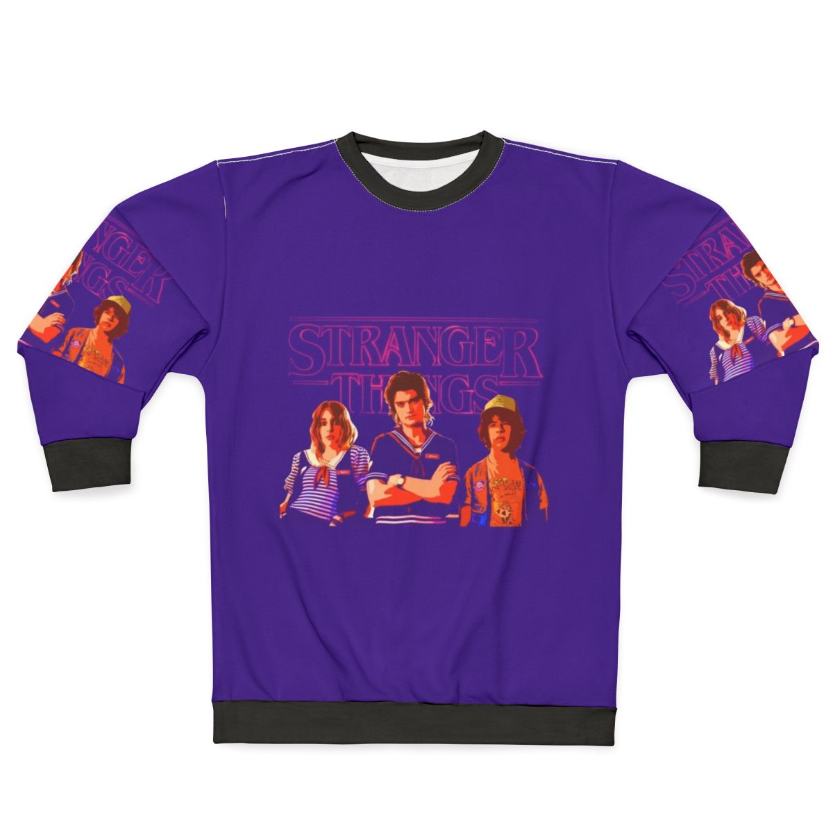 Stranger Things Robin, Steve and Dustin Graphic Sweatshirt