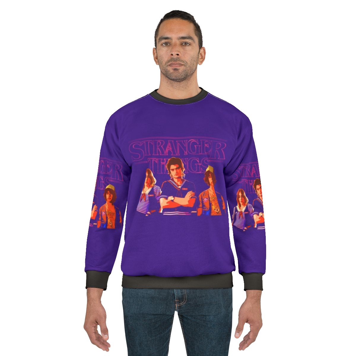 Stranger Things Robin, Steve and Dustin Graphic Sweatshirt