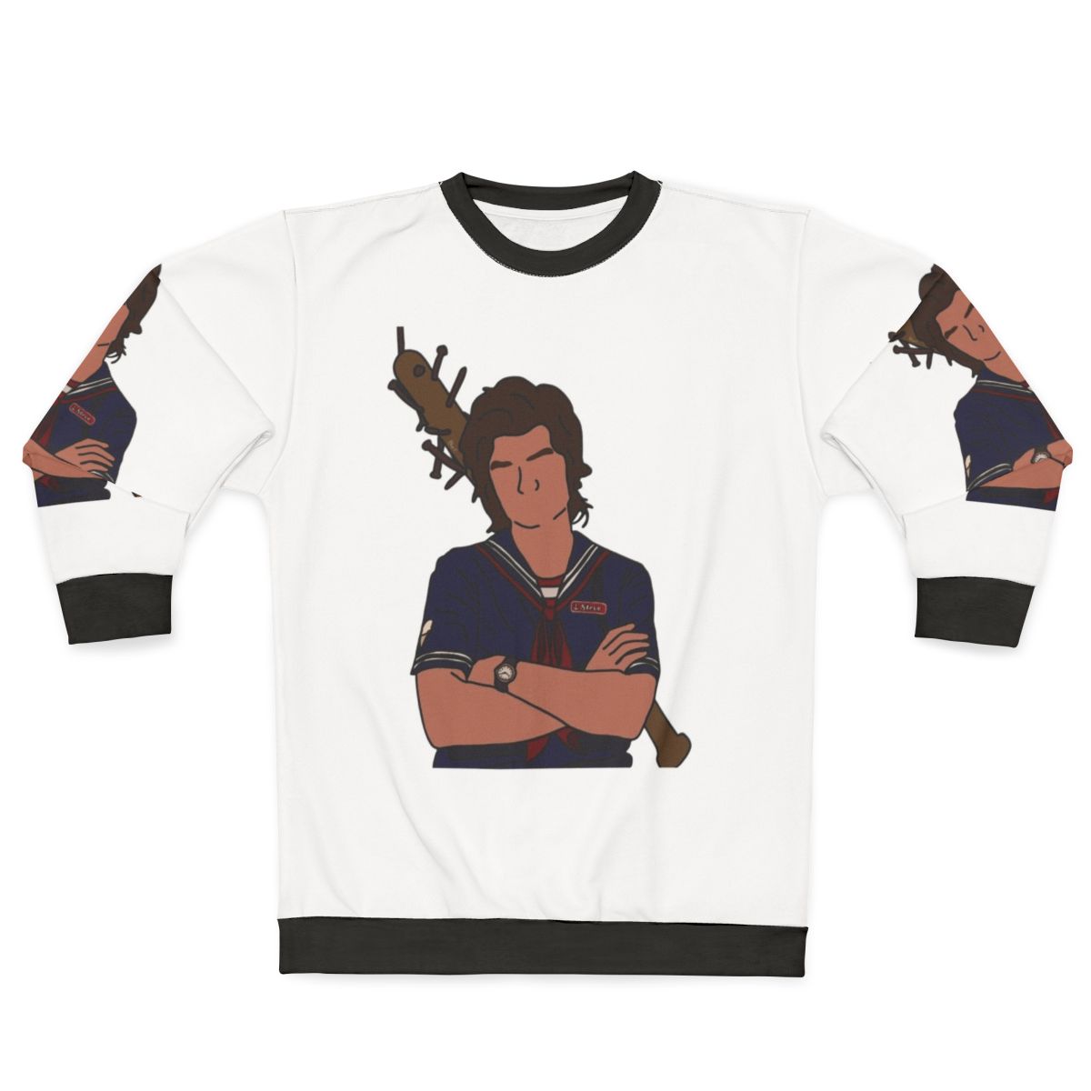 Stranger Things graphic sweatshirt with retro gaming style