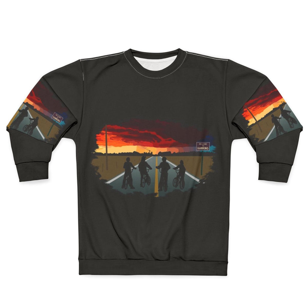 Stranger Things Hawkins Sweatshirt with Upside Down Design