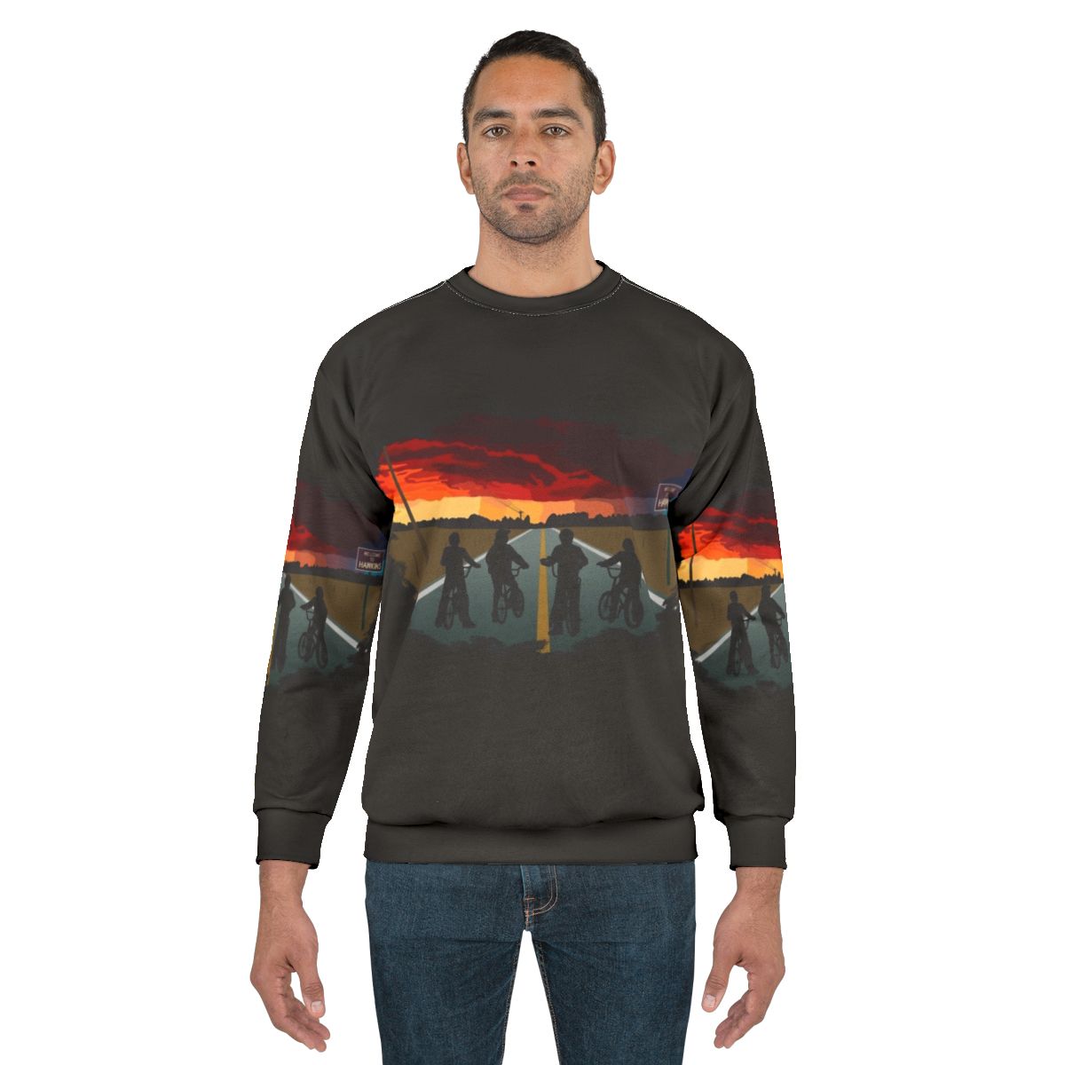 Stranger Things Hawkins Sweatshirt with Upside Down Design