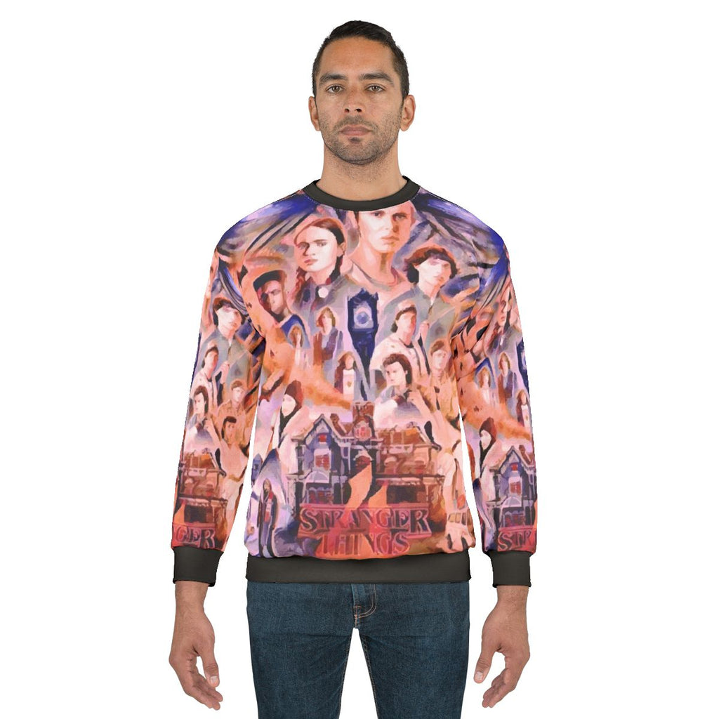Stranger Things Sweatshirt featuring Eleven and other characters from the Netflix series