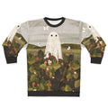 Strawberry Fields ghostly sweatshirt with haunting floral design
