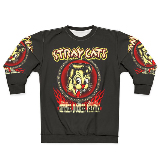 Stray Cats Brian Setzer Rockabilly 80s Phantom Sweatshirt