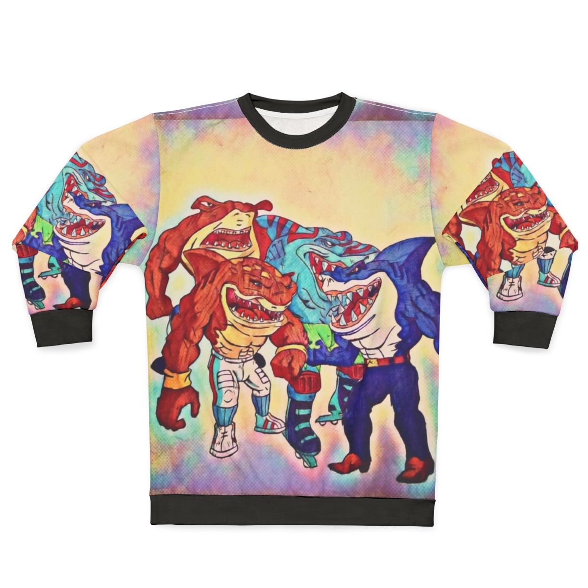 Street Sharks Cartoon Themed Sweatshirt