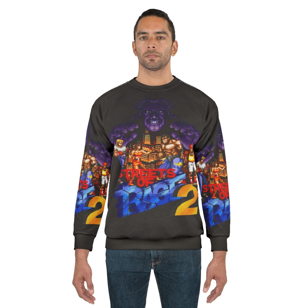 Streets of Rage 2 retro gaming sweatshirt with classic beat 'em up design