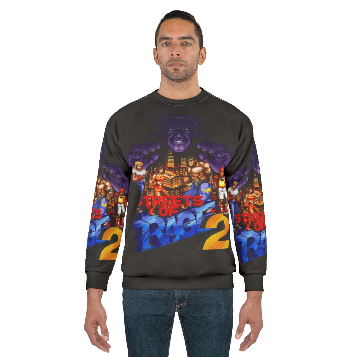 Streets of Rage 2 retro gaming sweatshirt with classic beat 'em up design