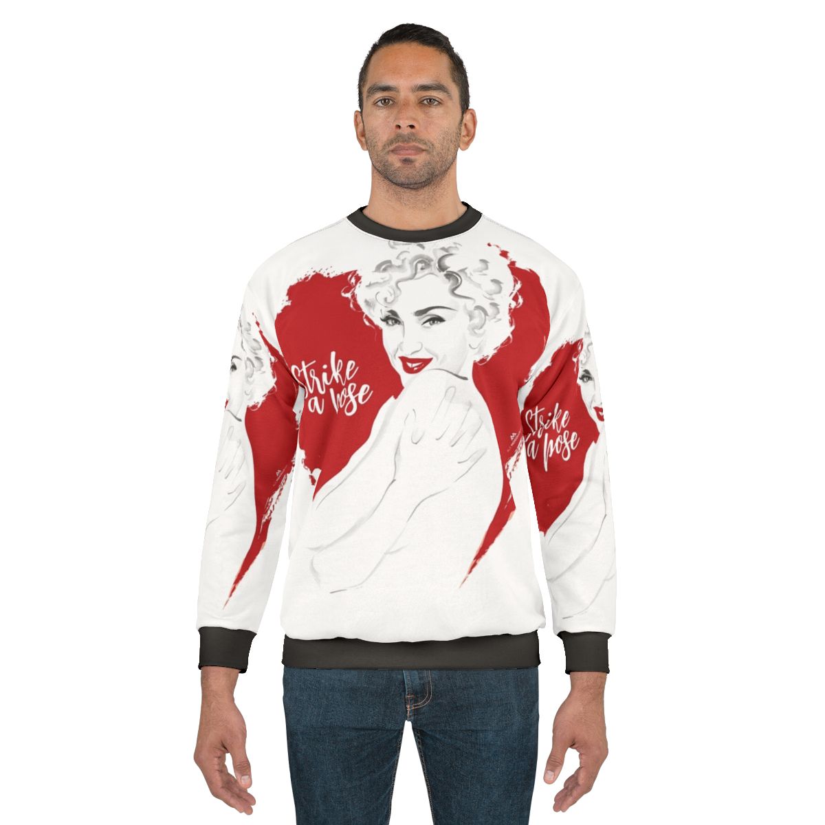 Sweatshirt featuring the iconic 'Strike a Pose' design