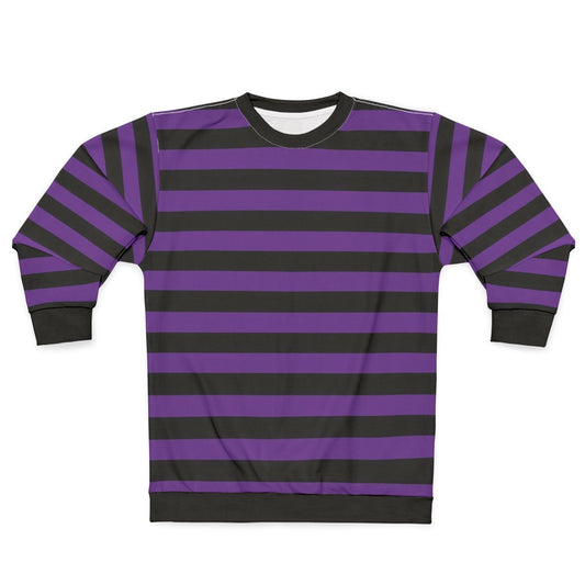 Striped purple and black sweatshirt