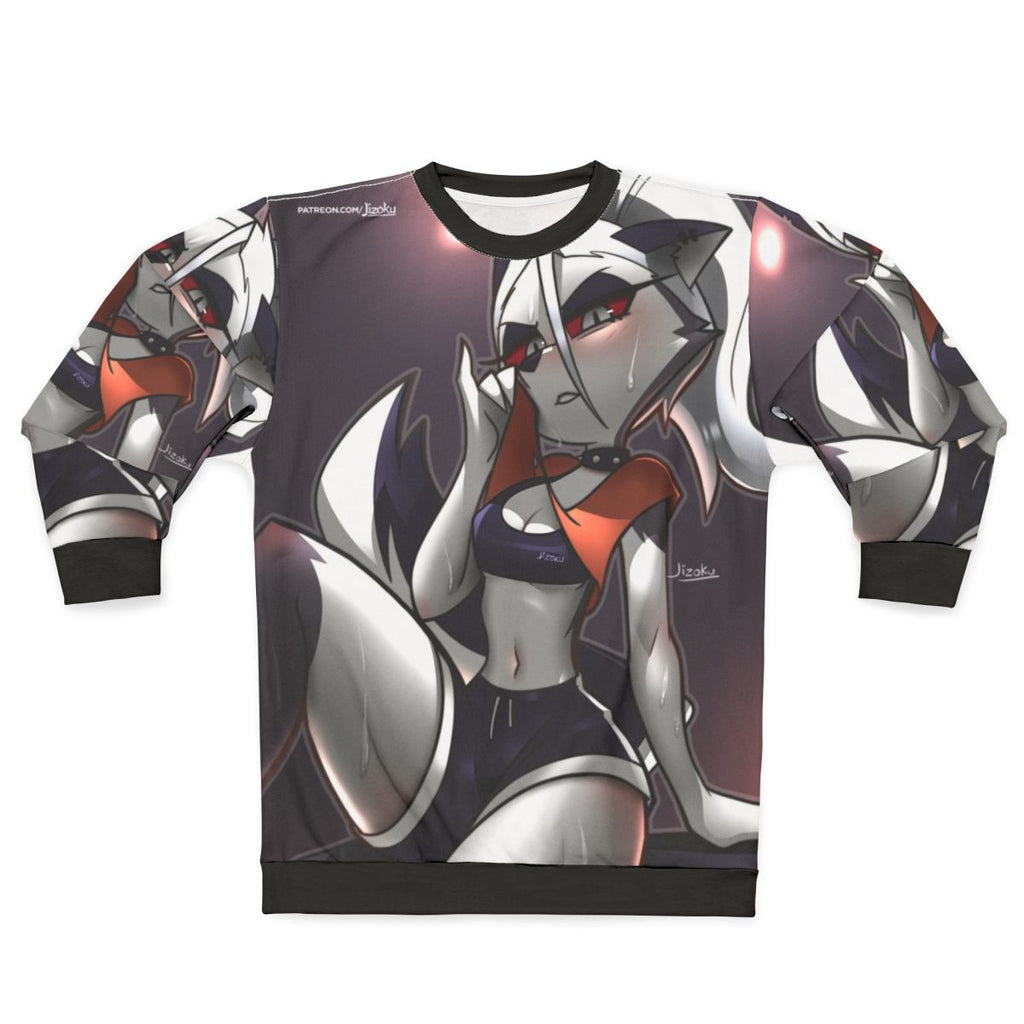 Strong Sweatshirt with Loona, Jizoku, and Helluvaboss graphics