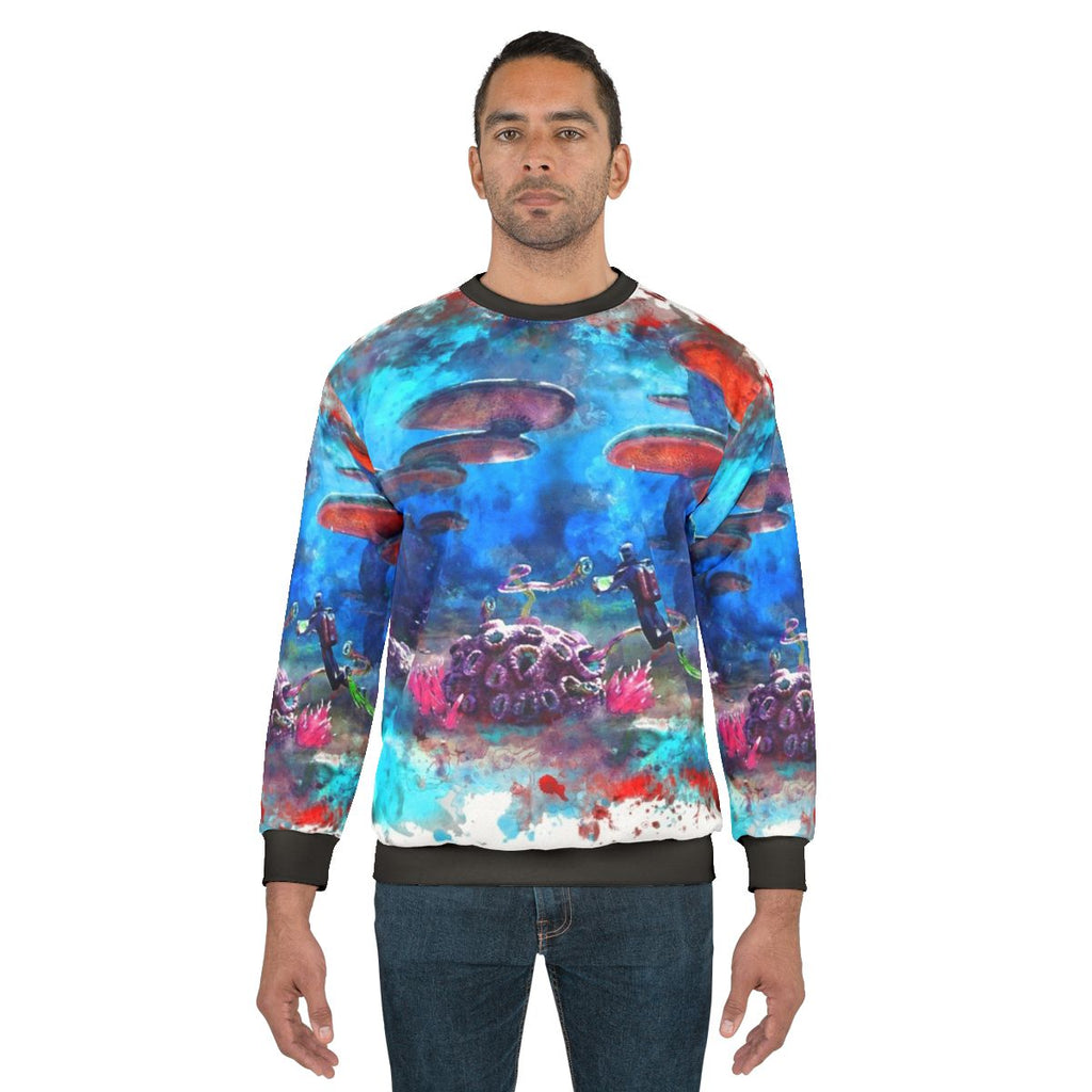 Subnautica underwater survival video game themed sweatshirt