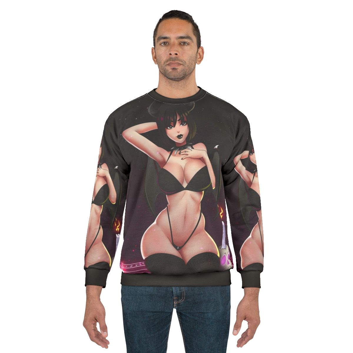 Succubus Girl Sweatshirt with Demonic Fantasy Design