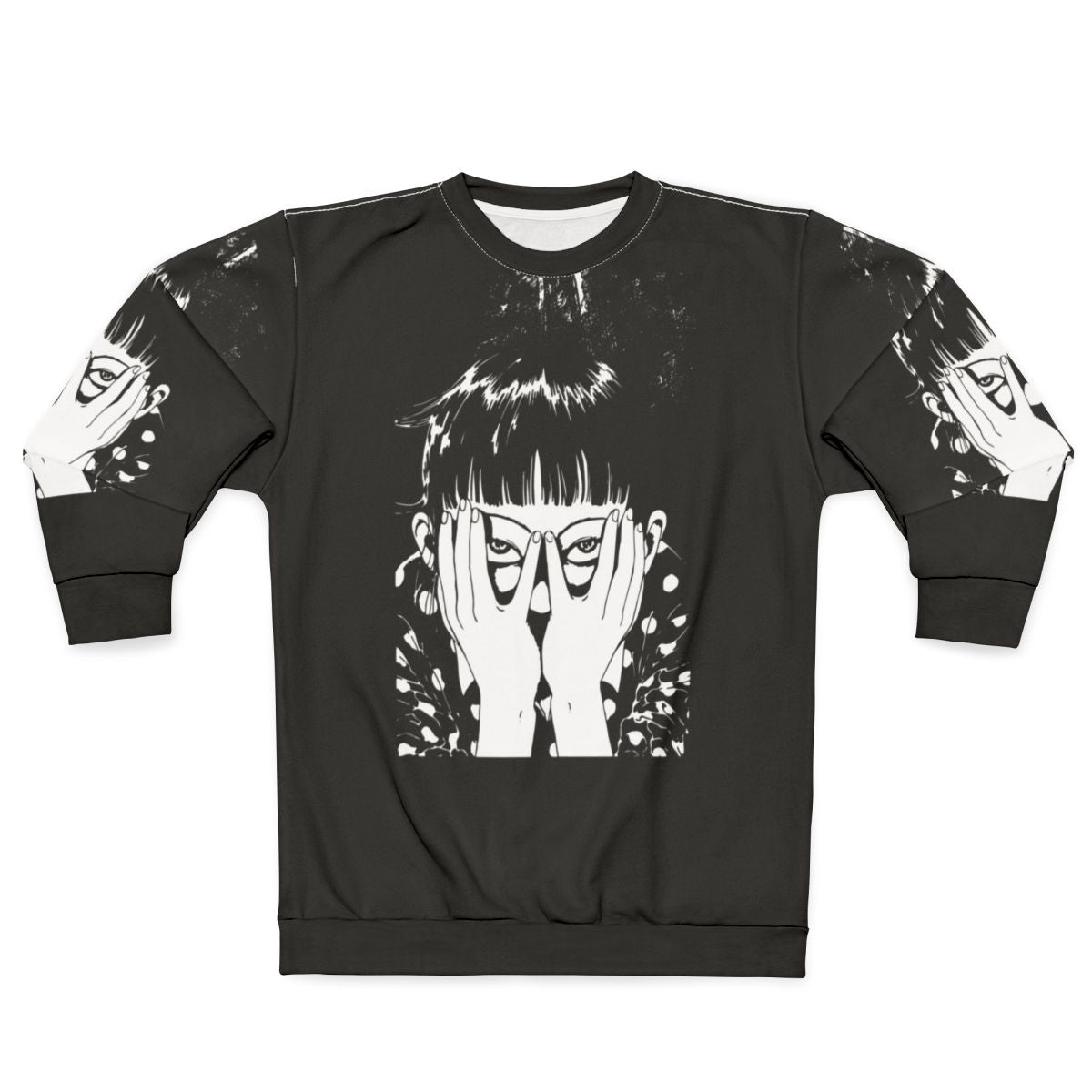 Suehiro Maruo inspired horror anime graphic pullover sweatshirt