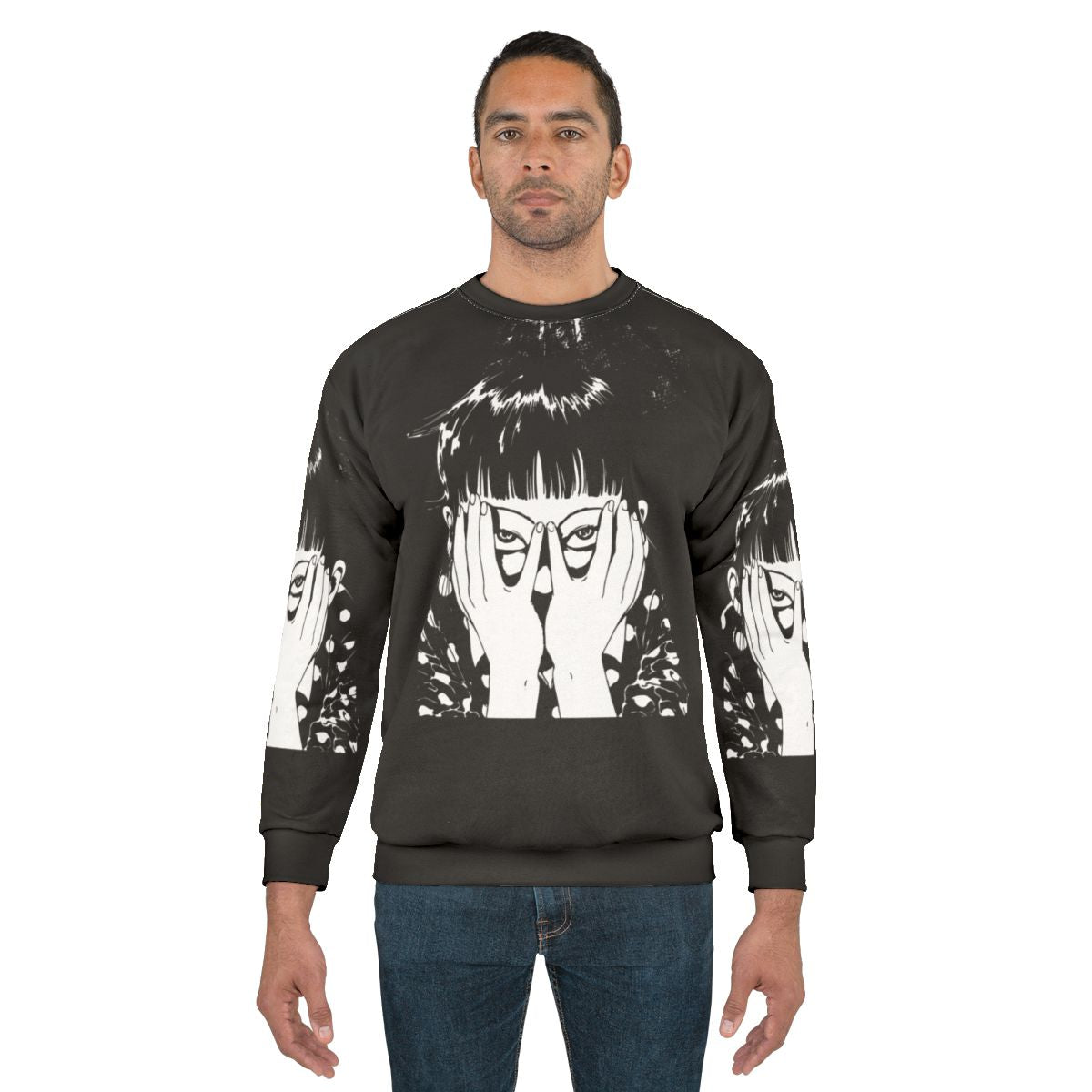 Suehiro Maruo inspired horror anime graphic pullover sweatshirt