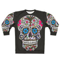 Sugar skull sequin sweatshirt for Day of the Dead and Gothic Halloween