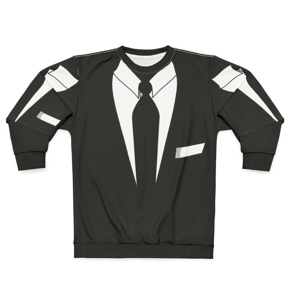 Tuxedo-inspired sweatshirt for a smart and stylish look