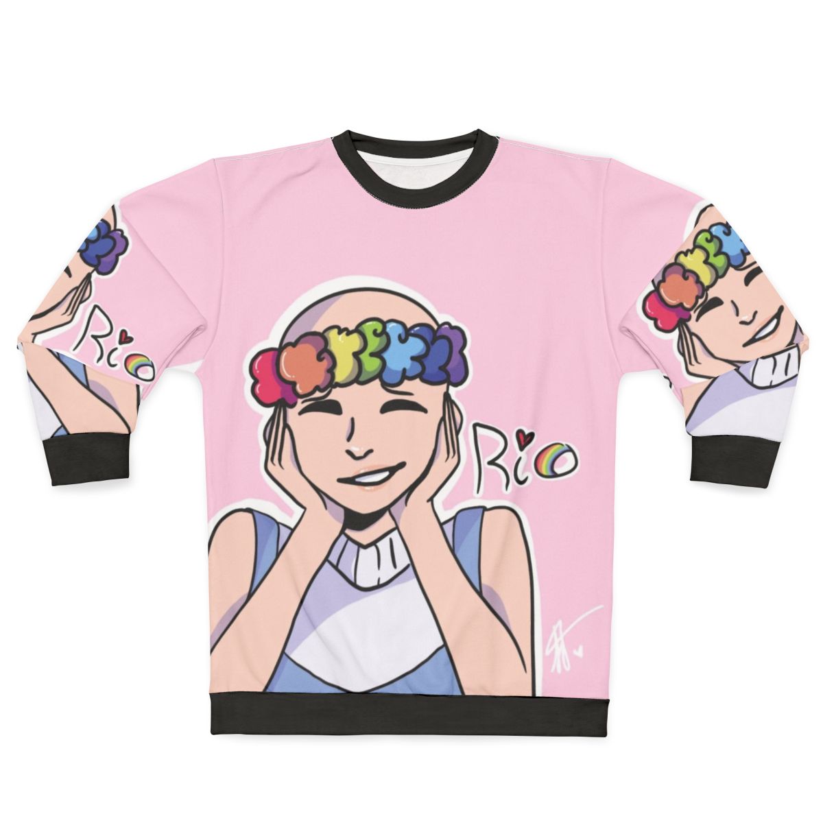 Summer Rio Sweatshirt with Colorful Rainbow Design
