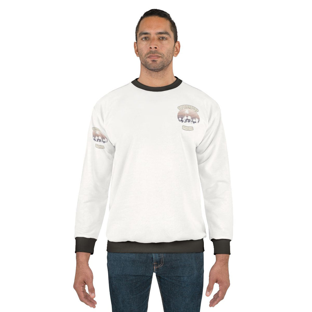Summertime sweatshirt with tropical beach design