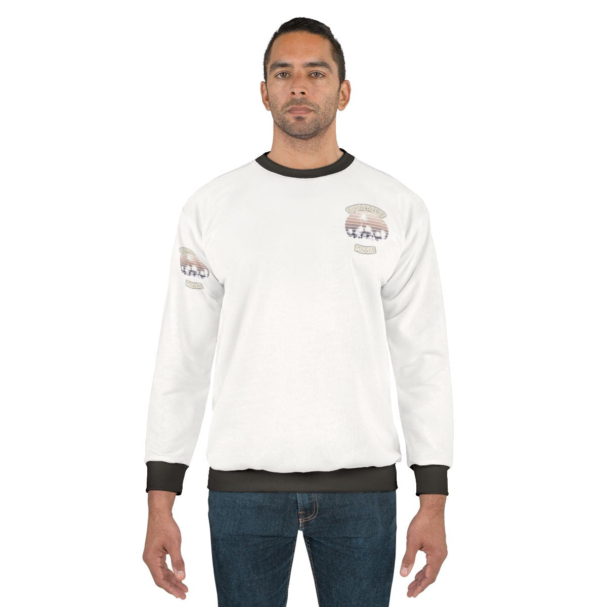 Summertime sweatshirt with tropical beach design